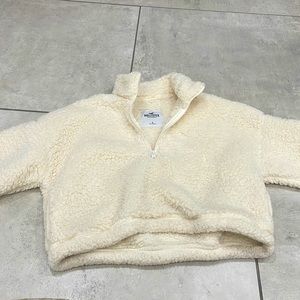 Beige fluffy comfortable jacket